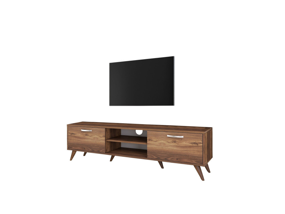 Porta TV in legno "Atik" - 180 x 35 x 48 cm - Marrone