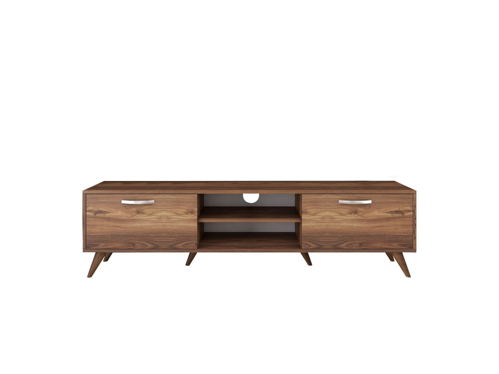 Porta TV in legno "Atik" - 180 x 35 x 48 cm - Marrone
