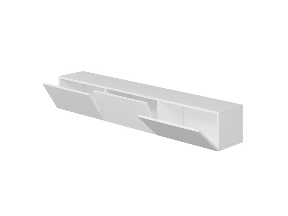 Mobile TV sospeso in legno "Rigel" - 180 x 32 x 30 cm - Bianco