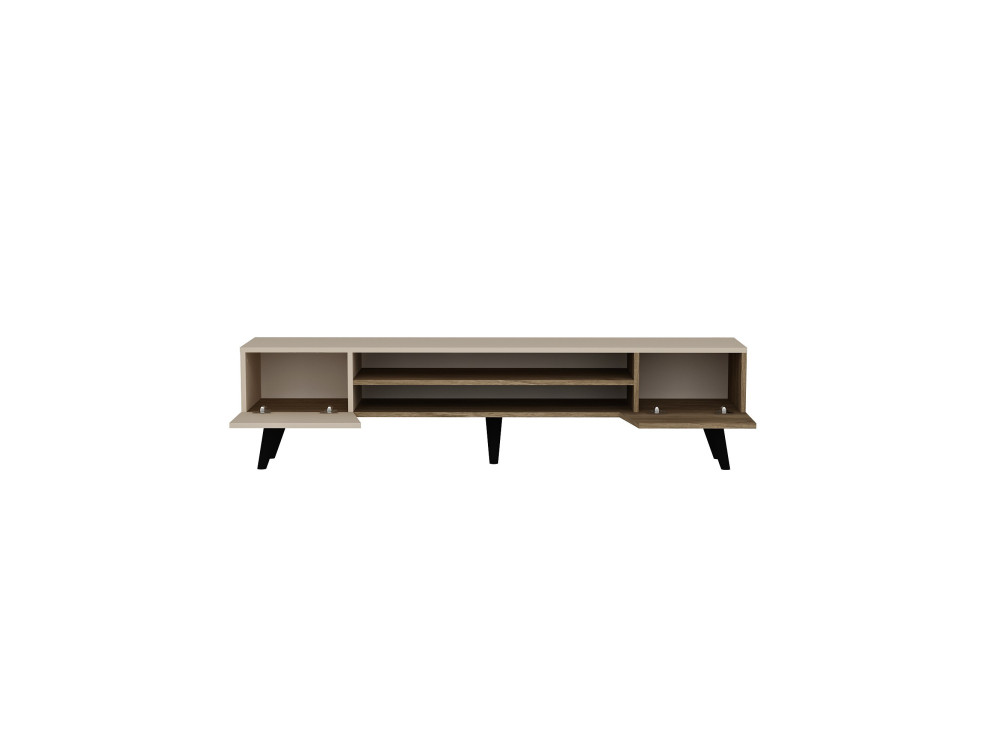 Porta TV in legno "Clark" - 180 x 37 x 45 cm - Marrone