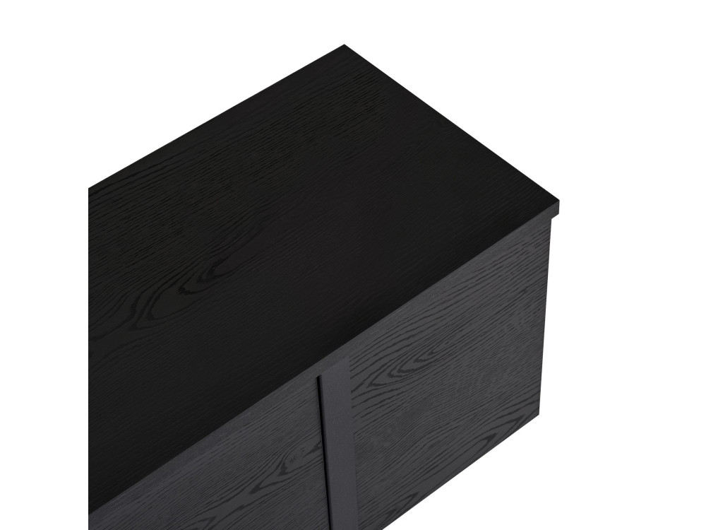 Supporto TV in legno "Onera" - 180 x 30 x 50 cm - Nero / Legno nero
