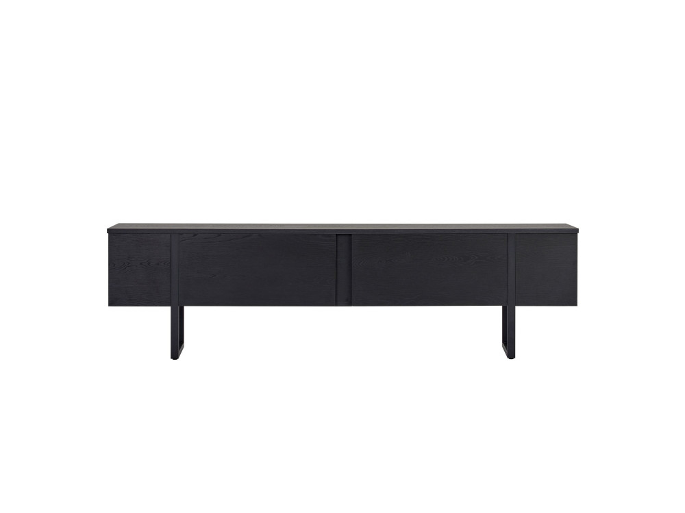 Supporto TV in legno "Onera" - 180 x 30 x 50 cm - Nero / Legno nero