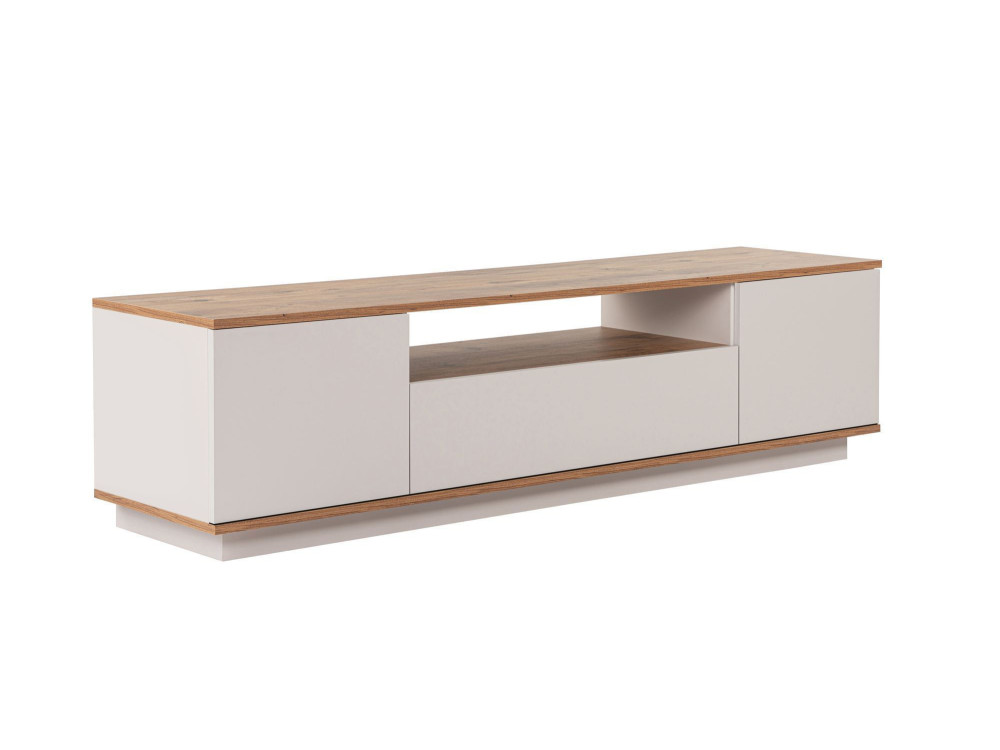 Porta TV in legno "Veramont" - 180 x 44 x 44 cm - Crema