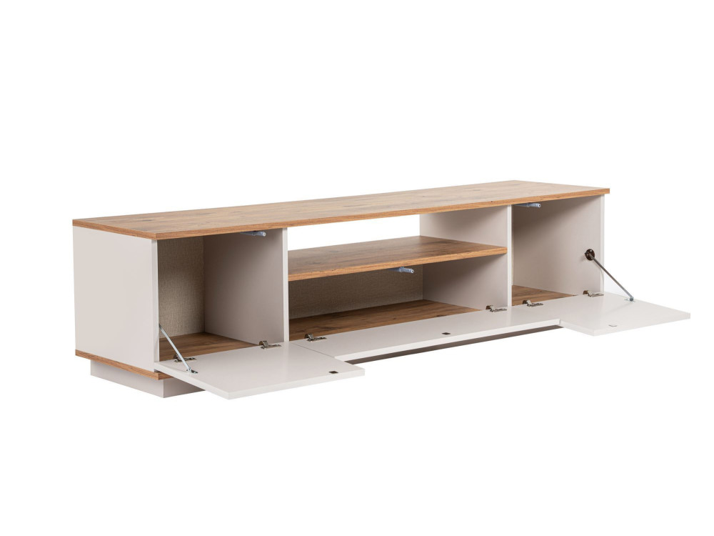 Porta TV in legno "Veramont" - 180 x 44 x 44 cm - Crema