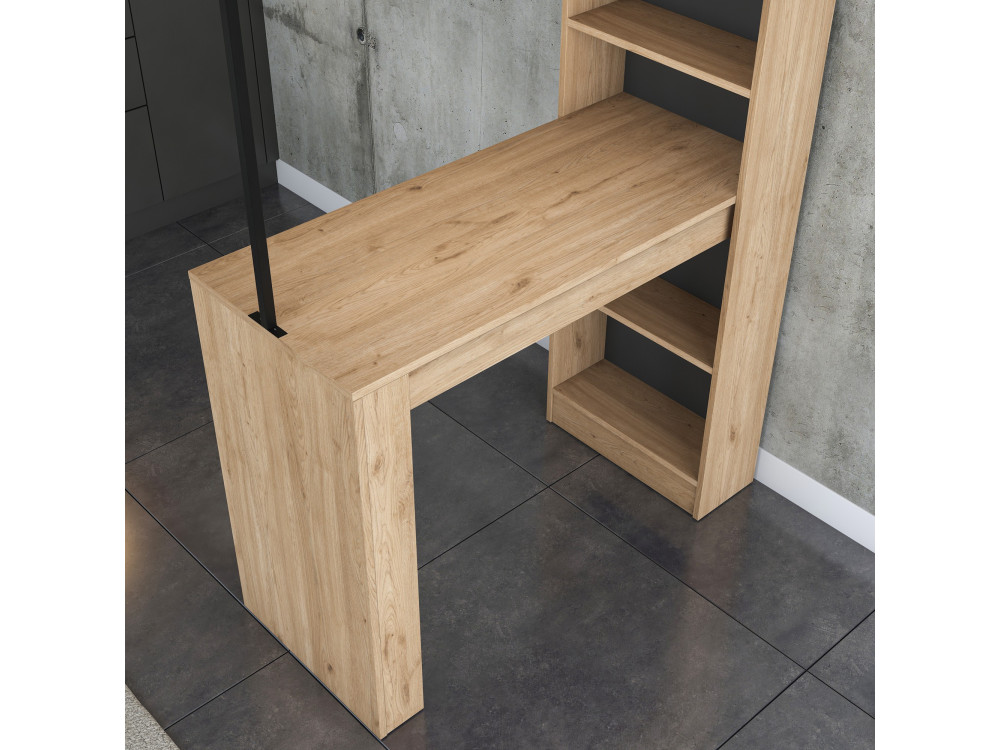 Tavolo da pranzo in legno "Jacob" con ripiani - 120 x 56 x 199 cm - Marrone