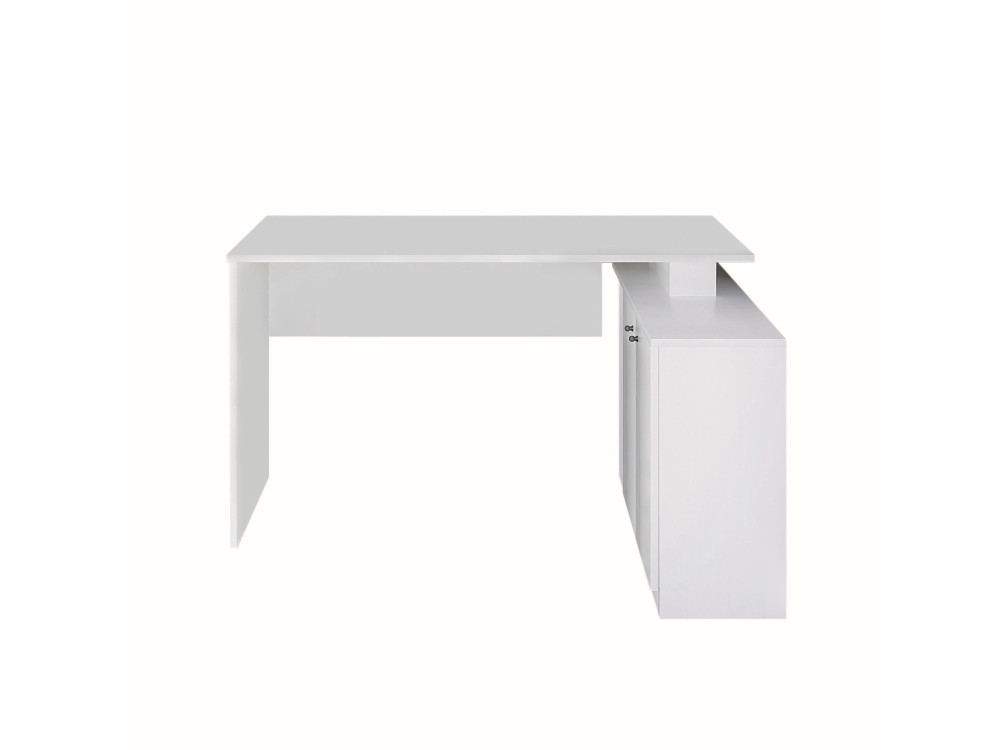 Bureau en bois "Basak" - 130 x 60 x 74 cm - Bianco