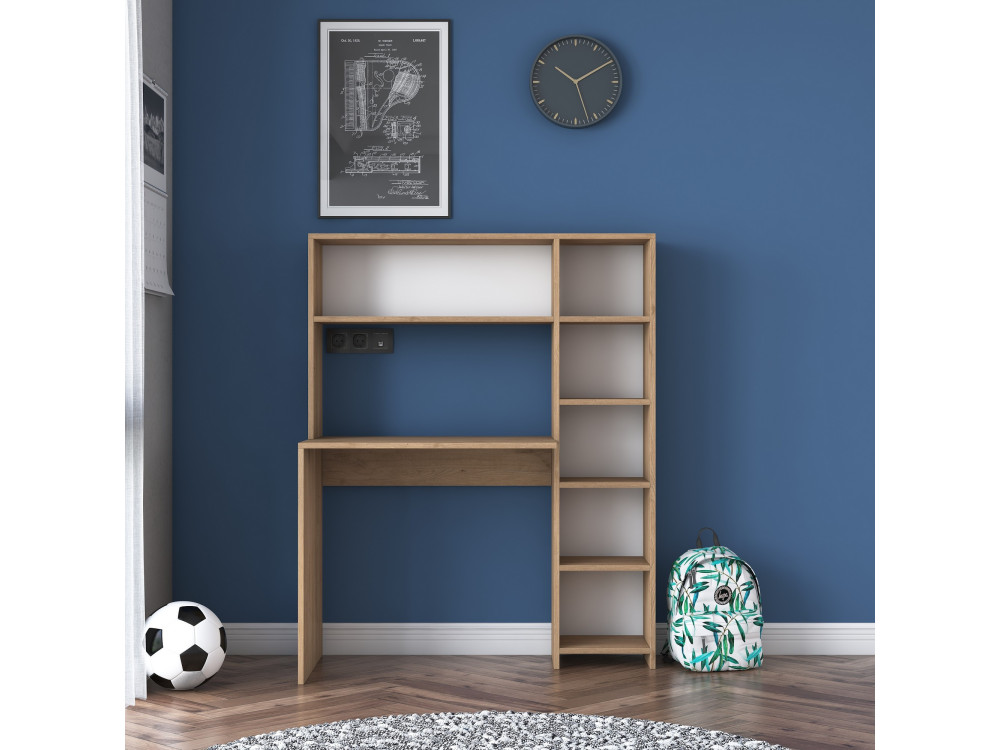 Scrivania in legno "Haham" 113 x 40 x 142 cm - Rovere