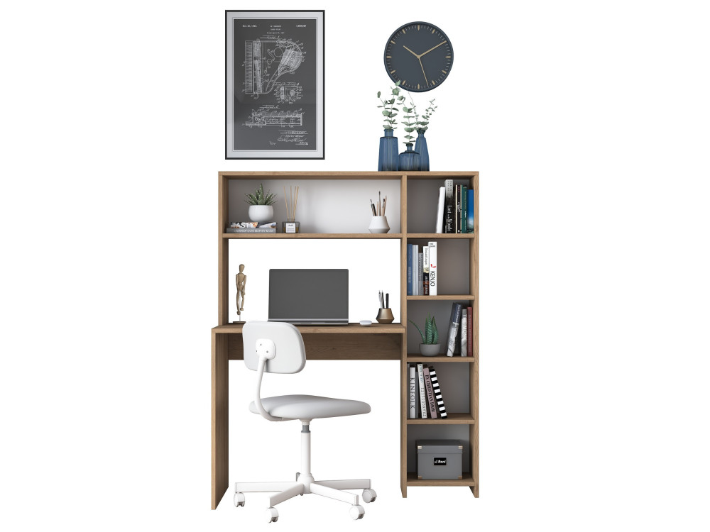 Scrivania in legno "Haham" 113 x 40 x 142 cm - Rovere