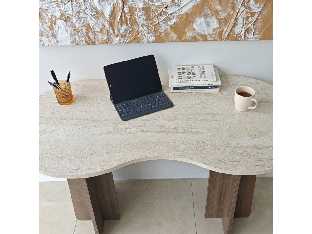 Scrivania in legno "Infini" - 120 x 60 x 75 cm - Travertino