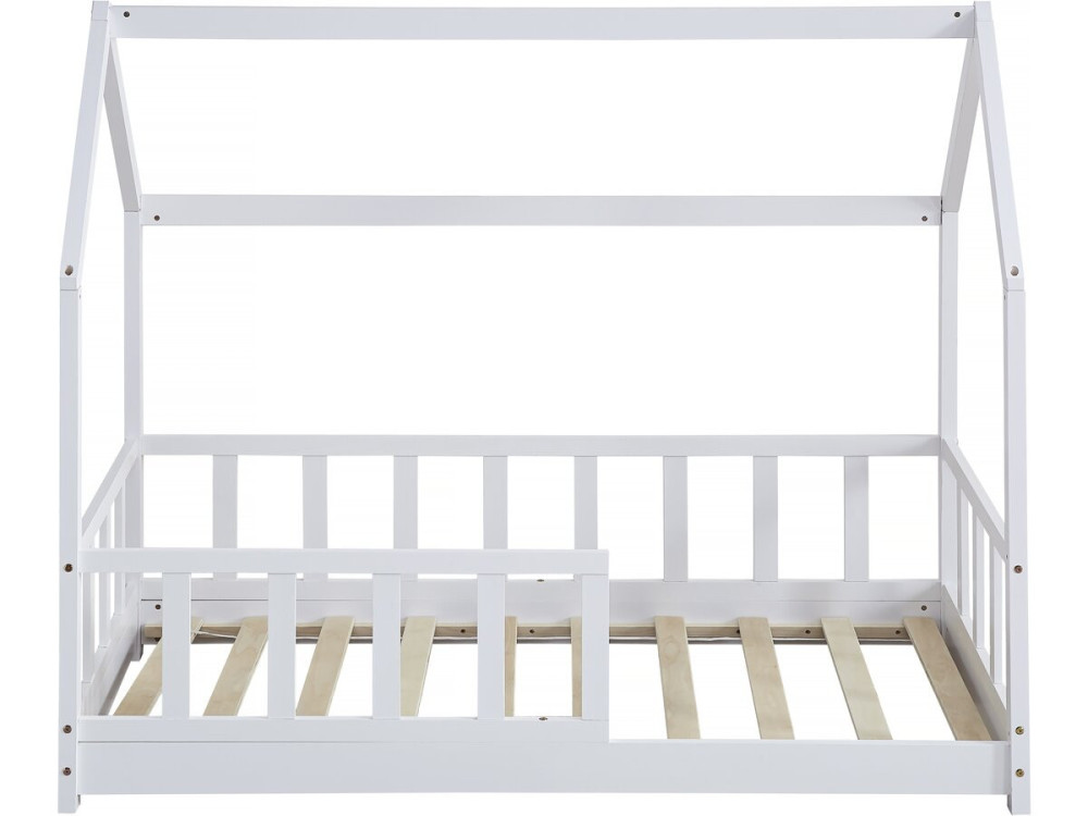 Letto a capanna in legno "Charlotte" - Bianco - 80 x 160 cm