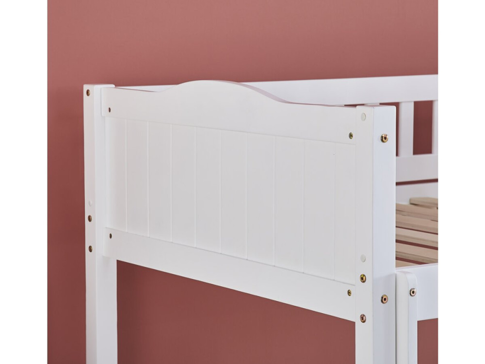 Letto a castello per bambini "Gabriel" - Legno - Bianco - 90 x 190 cm