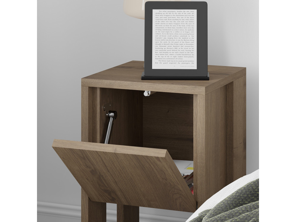 Comodino in legno "Ema" 30 x 30 x 55 cm - Hitit