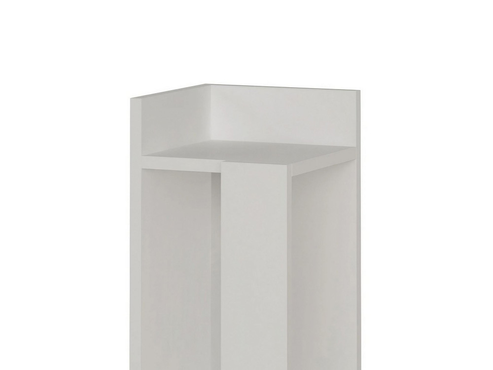 Comodino in legno "Elos Left" - 25 x 27 x 60 cm - Bianco
