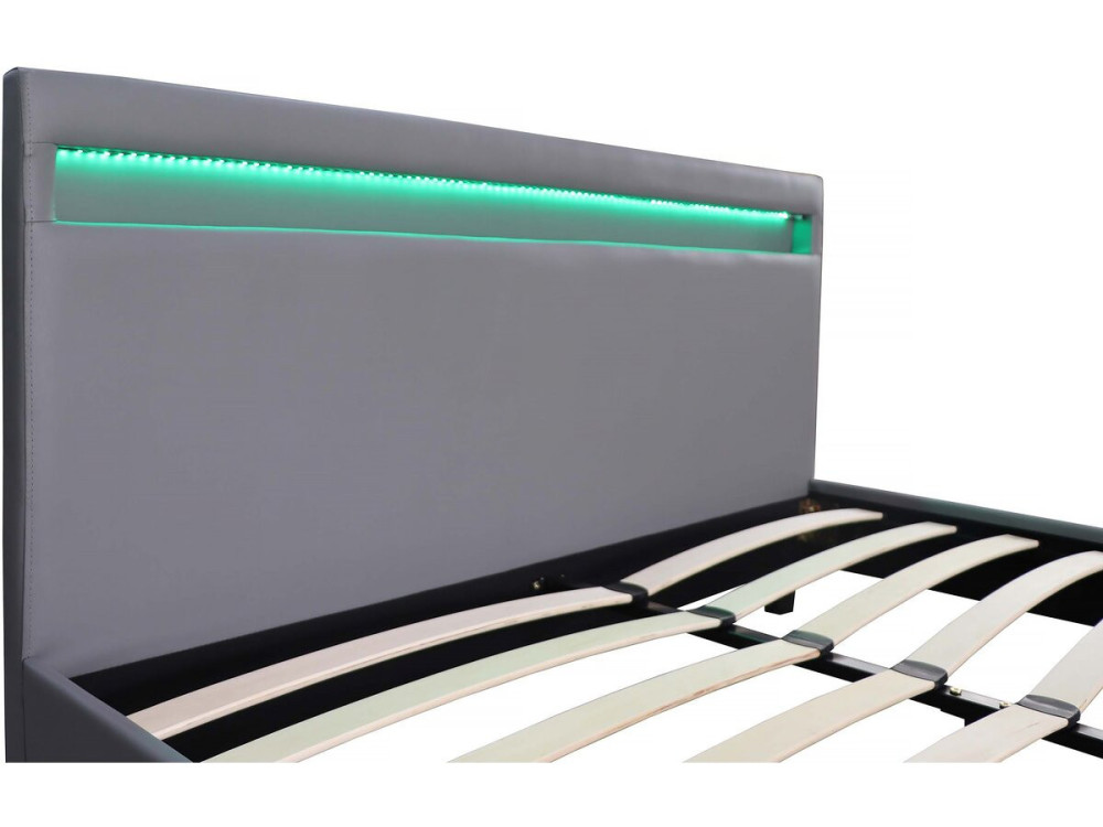 Letto con led "Maria" - 160 x 200 cm - Bianco