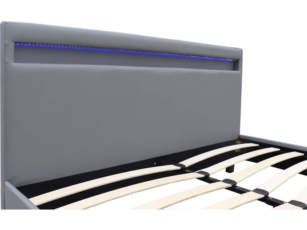 Letto con led "Maria" - 160 x 200 cm - Bianco