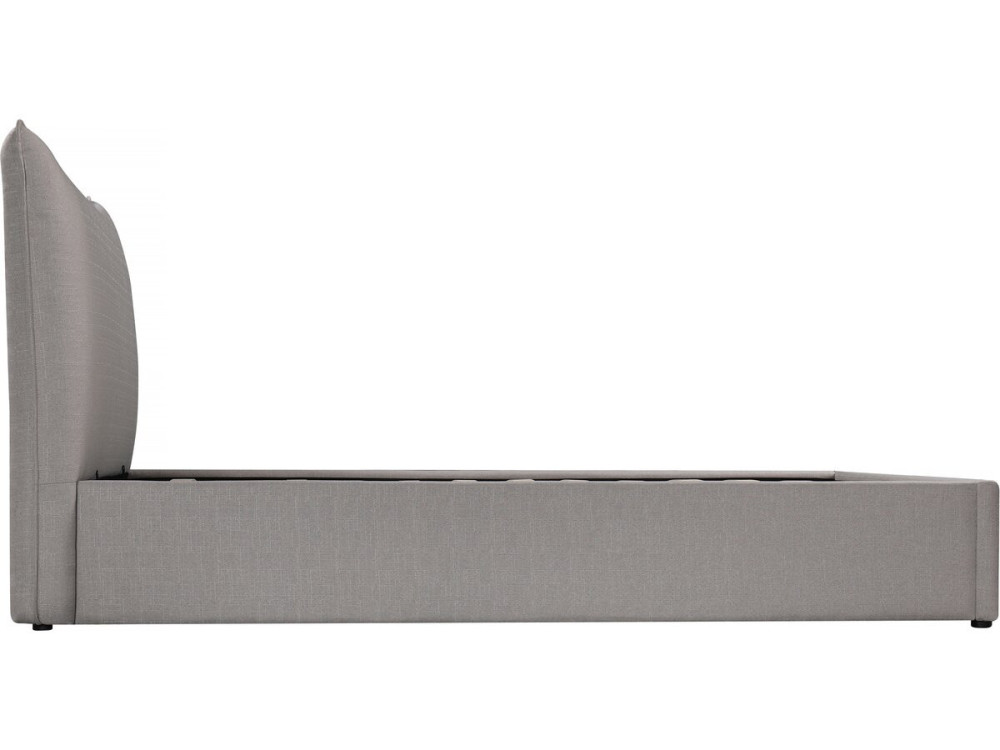 Letto con contenitore matrimoniale "Megeve" da 140 x 200 cm - Grigio