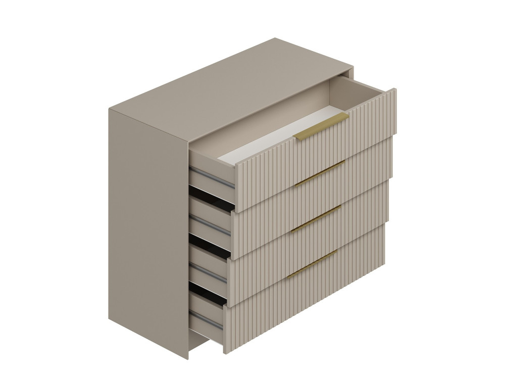 Cassettiera in legno "Kale" - 100 x 45 x 85 cm - Beige
