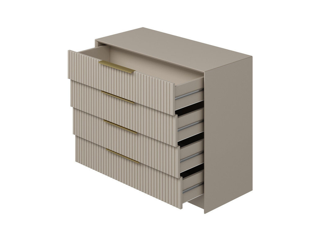 Cassettiera in legno "Kale" - 100 x 45 x 85 cm - Beige
