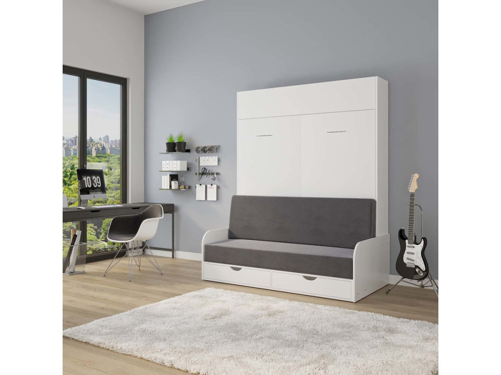 NYD SOFA 5" letto a scomparsa - 160 X 200 cm - Bianco