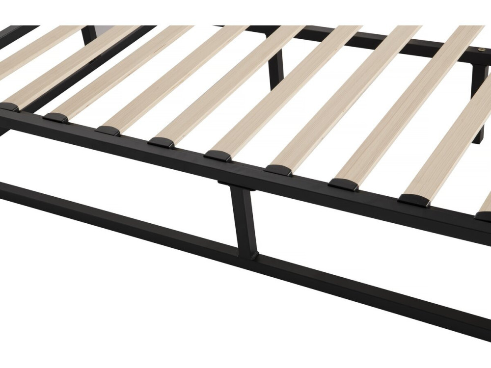 Struttura letto in metallo 140 x 190 cm - Nero