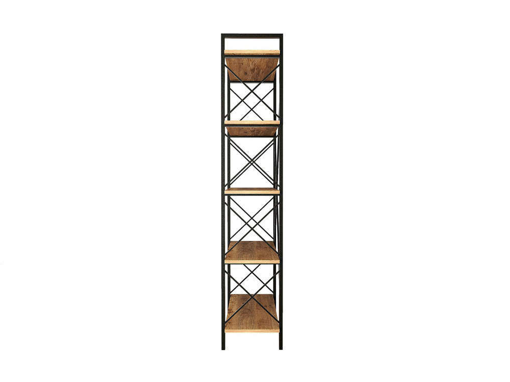 Libreria in legno "Nero" - 90 x 33 x 180 cm - Pino AtlanticoNero