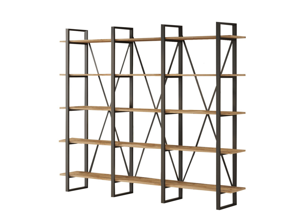 Libreria in legno "ML4" - 219 x 34 x 180 cm - Pino atlantico