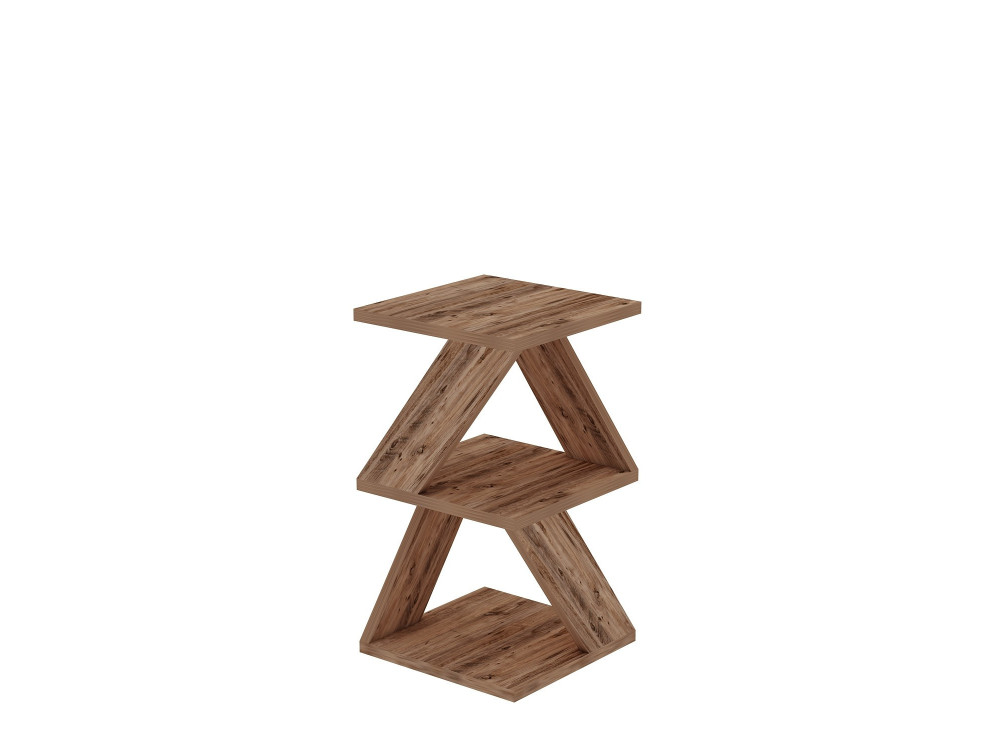 Tavolino laterale in legno "Albeni" - 29 x 29 x 54 cm - Pino atlantico