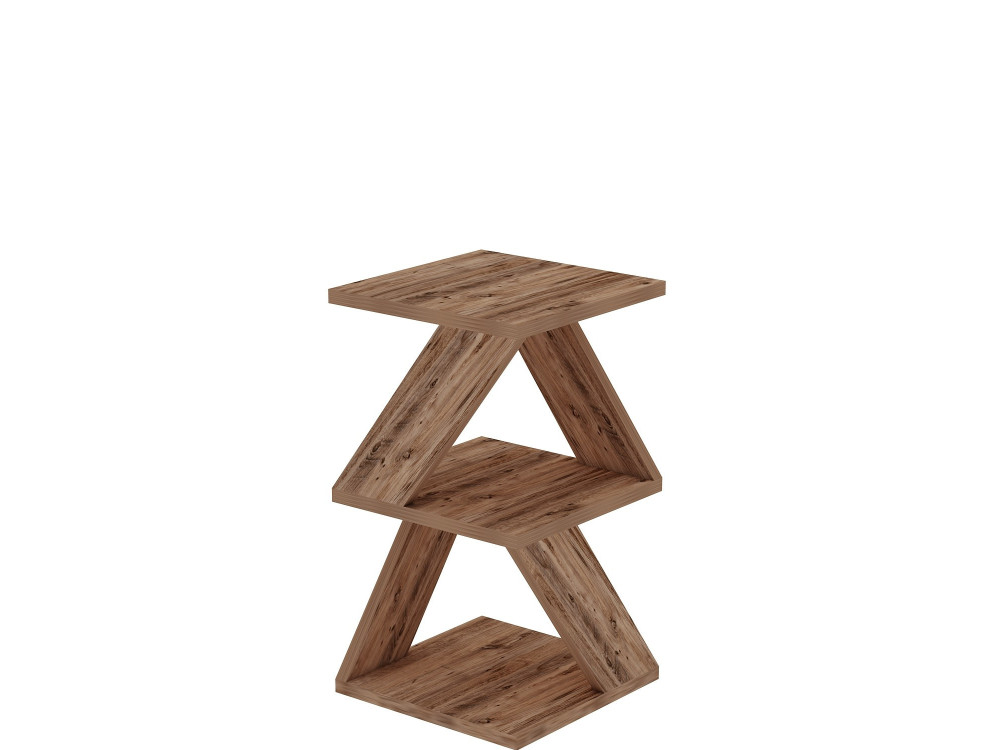 Tavolino laterale in legno "Albeni" - 29 x 29 x 54 cm - Pino atlantico