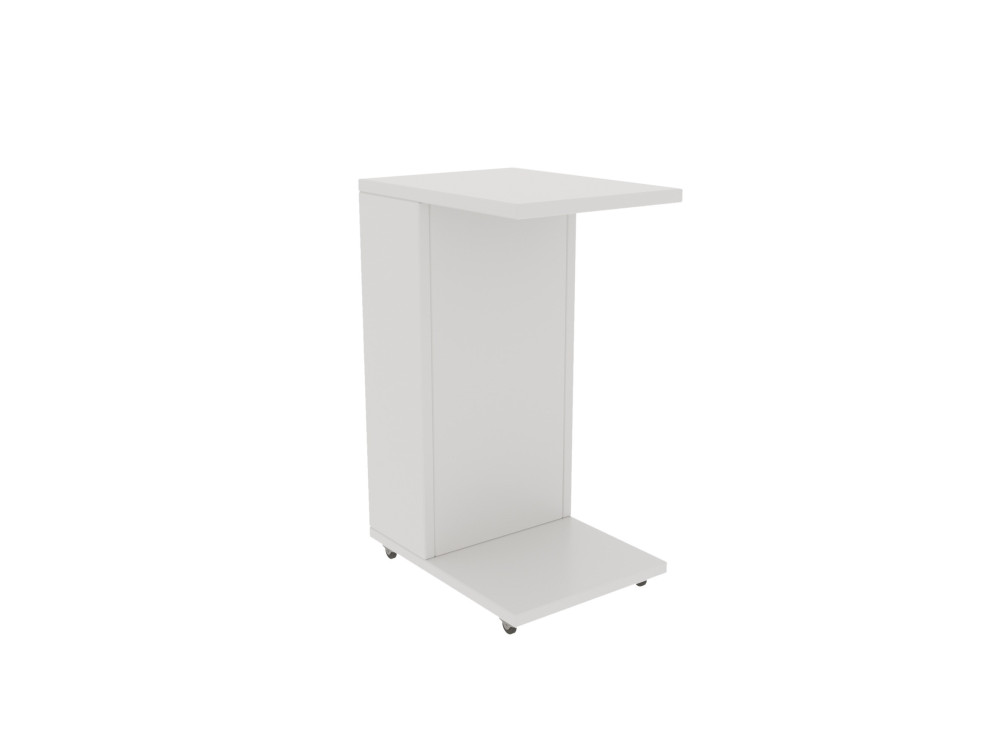 Tavolino laterale in legno "Filinta" - 30 x 40 x 63 cm - Bianco