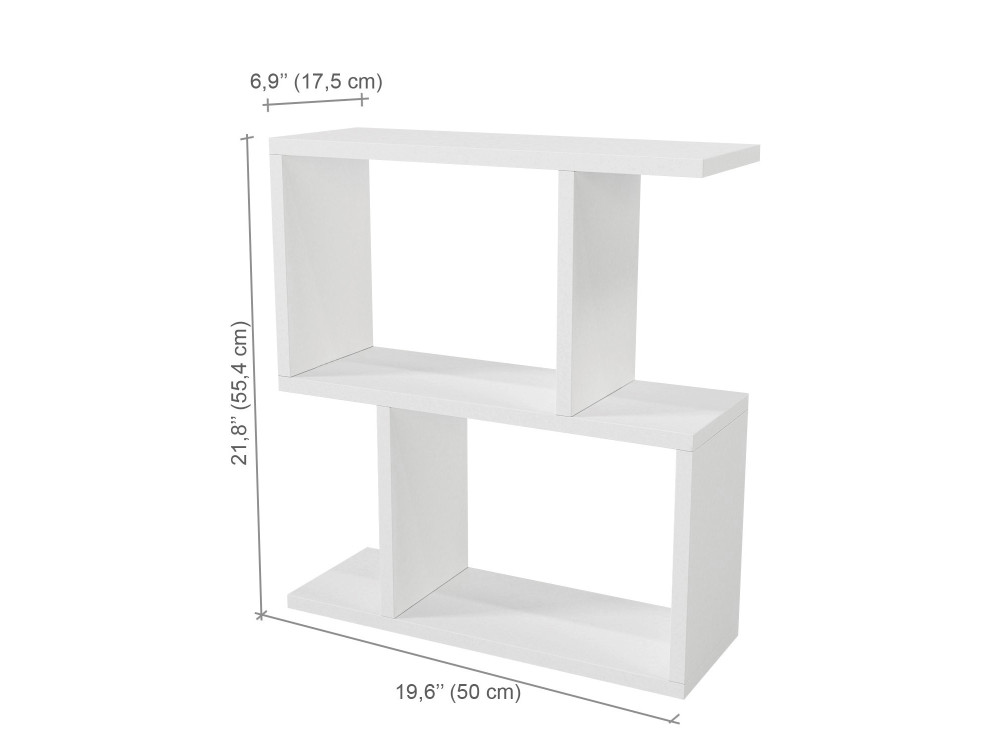 Tavolino in legno "Karinus" - 50 x 17 x 55 cm - Bianco