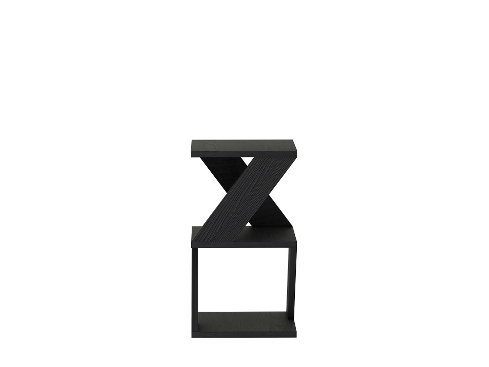 Tavolino in legno "Albeni" - 30 x 30 x 54 cm - Nero