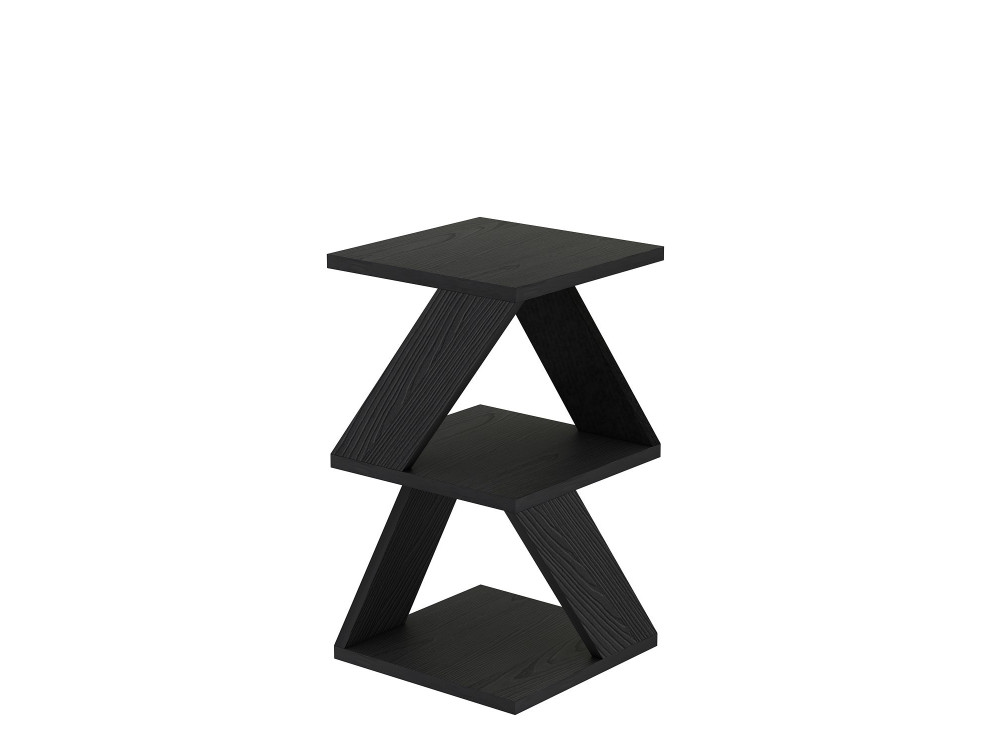 Tavolino in legno "Albeni" - 30 x 30 x 54 cm - Nero