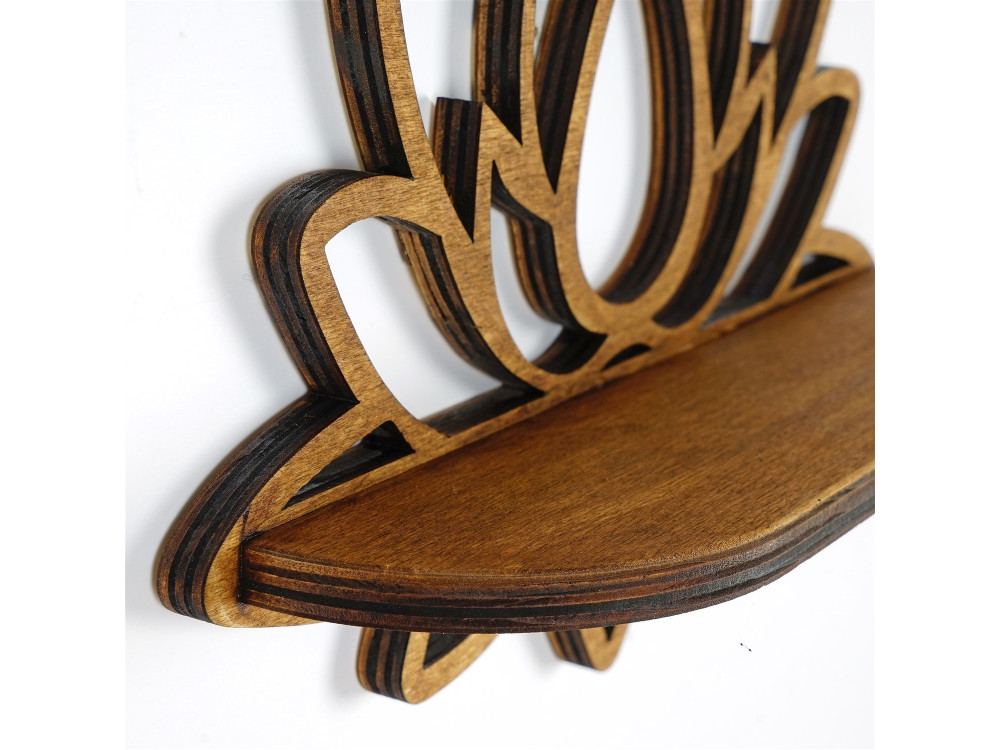 Scaffale da parete in legno "Raf264" - 33 x 10 x 26 cm - Noce
