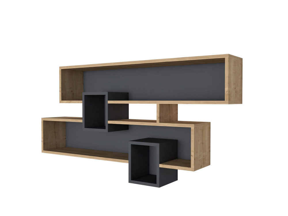 Mensola da parete in legno "Karen" - 120 x 22 x 72 cm - SaphirAnthracite