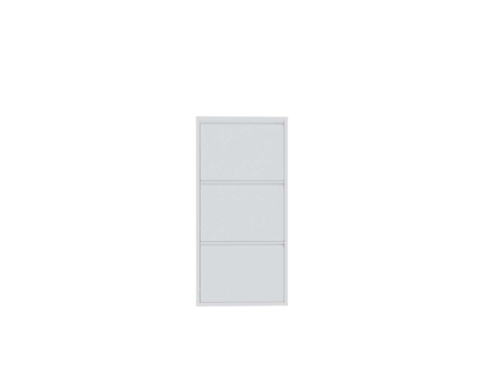 Scarpiera in metallo "Luna" - 50 x 15 x 103 cm - Bianco