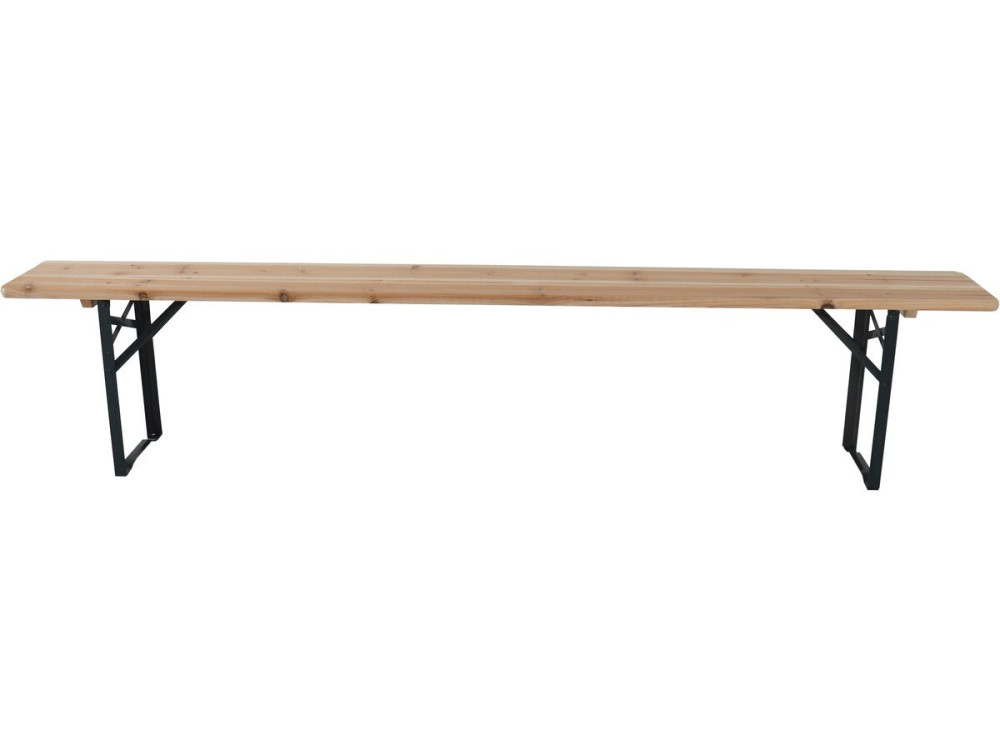 Tavolo da giardino pieghevole da brasserie con 2 panche "Lisbona" - 218 x 59,5 x 75 cm - Marrone