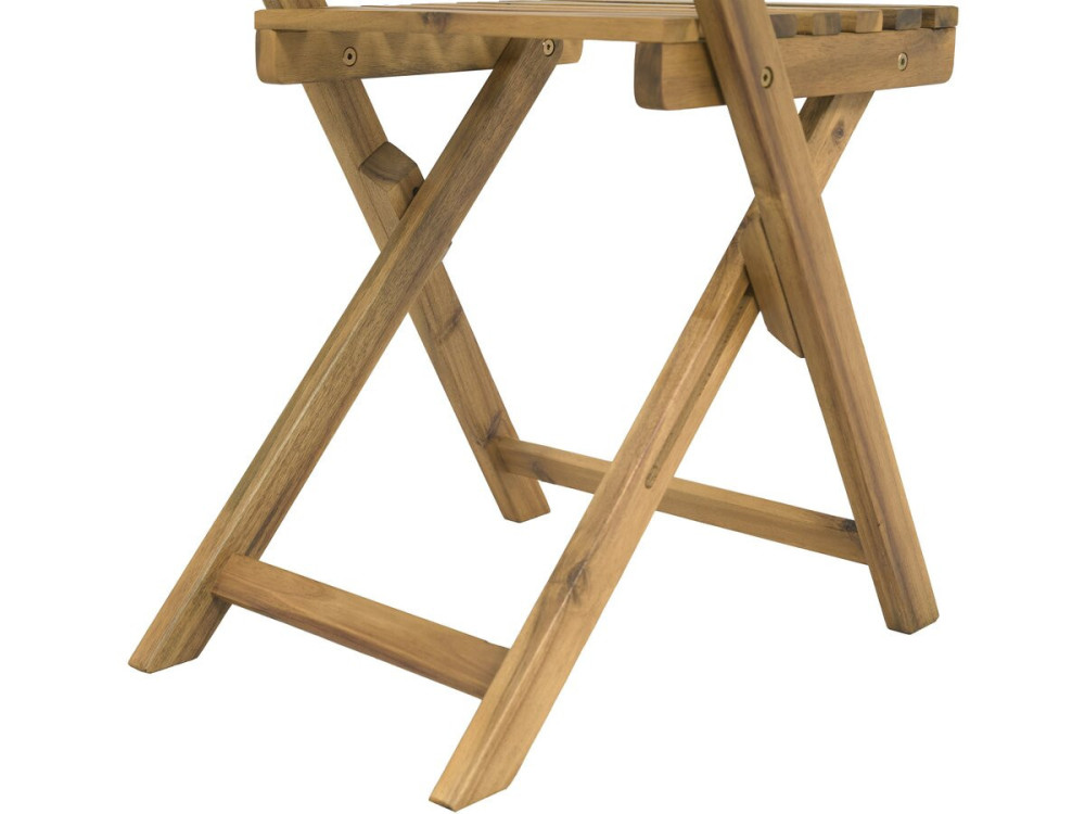 Set tavolo e sedie da giardino in legno "Aldo" - 2 posti - Marrone