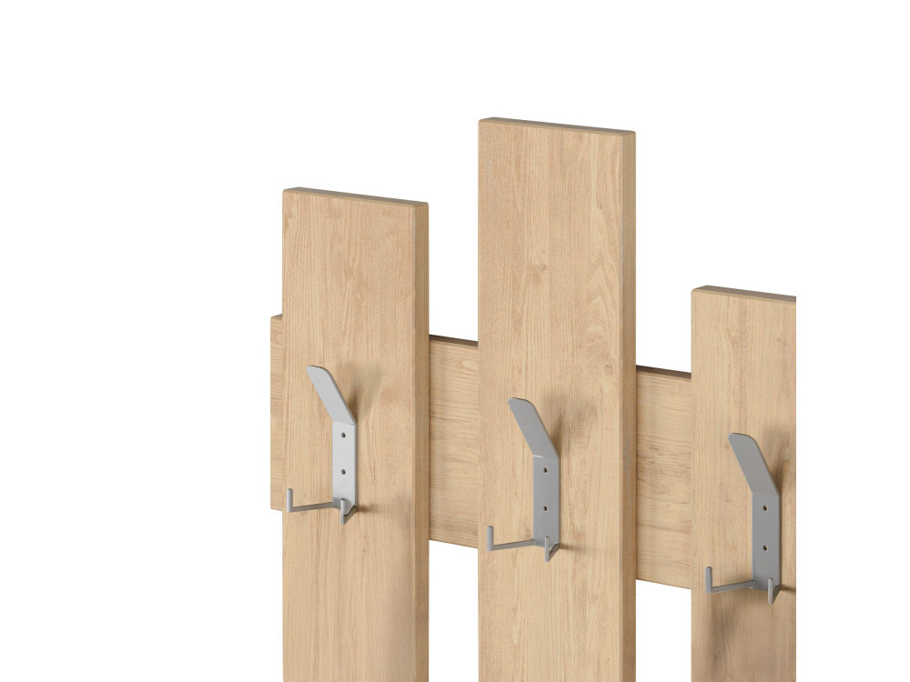 Appendiabiti da parete in legno "Wave" - 64 x 4 x 79 cm - Beige
