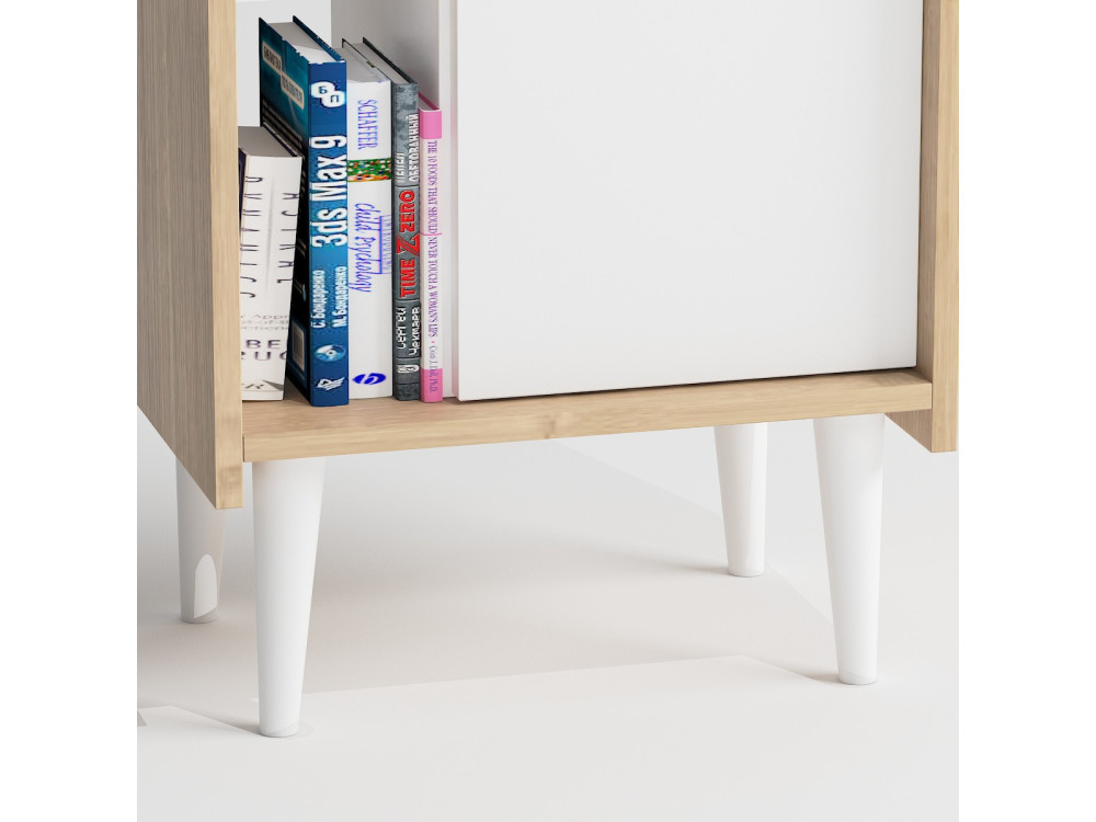 Armadio multiuso in legno "Lagomood Ruby" - 50 x 30 x 140 cm - Bianco