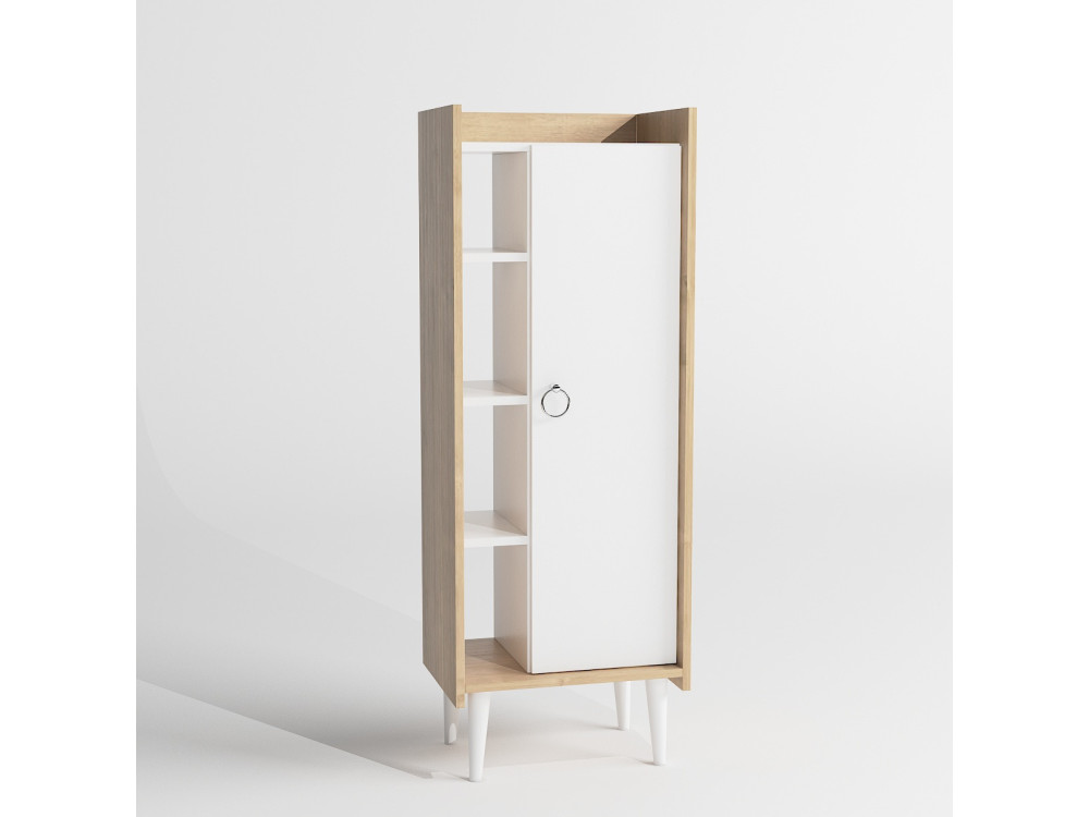 Armadio multiuso in legno "Lagomood Ruby" - 50 x 30 x 140 cm - Bianco