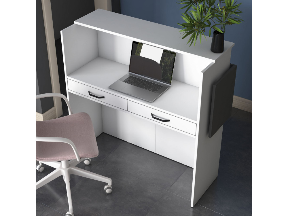 Tavolo da ricevimento in legno "Mona" - 110 x 40 x 110 cm - Bianco