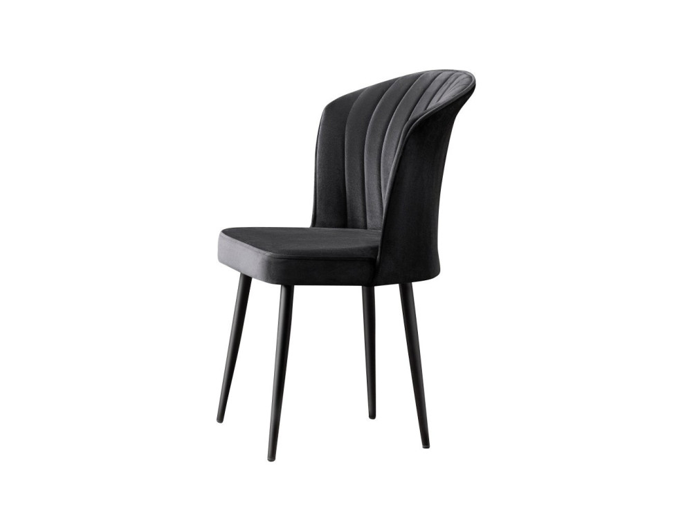Set di 4 sedie in legno "Rubi" - 52 x 42 x 85 cm - Nero