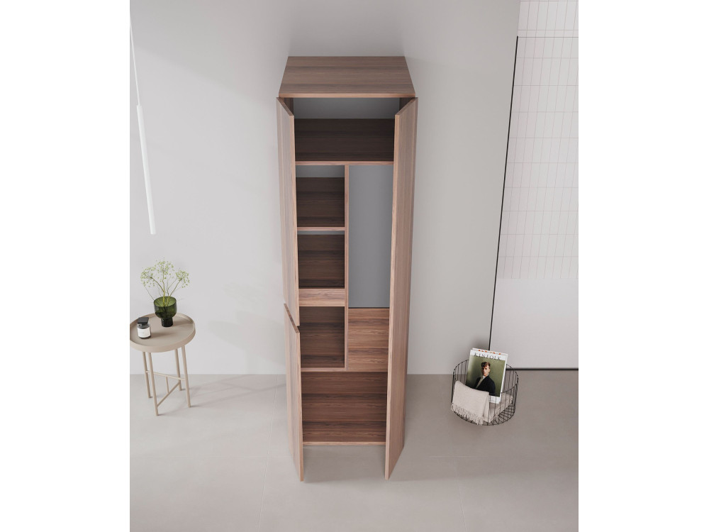 Armadio da bagno "Solis 60" - cm - Noce scuro