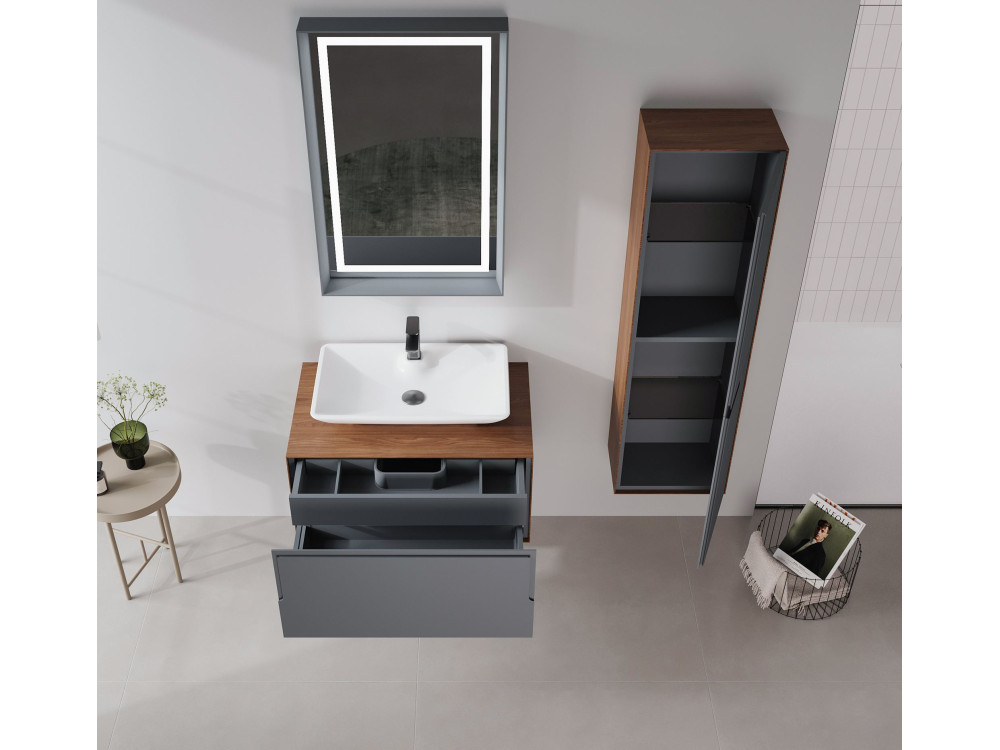 Armadio da bagno "Craft 40" - cm - Noce / Antracite