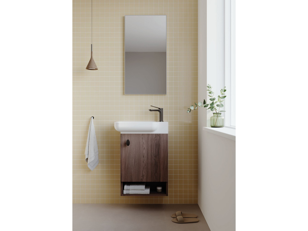 Specchio decorativo in legno "Begonya 45" - cm - Cromo