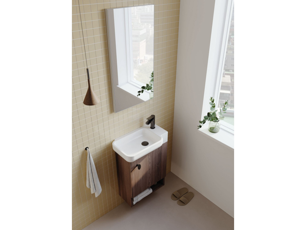 Specchio decorativo in legno "Begonya 45" - cm - Cromo