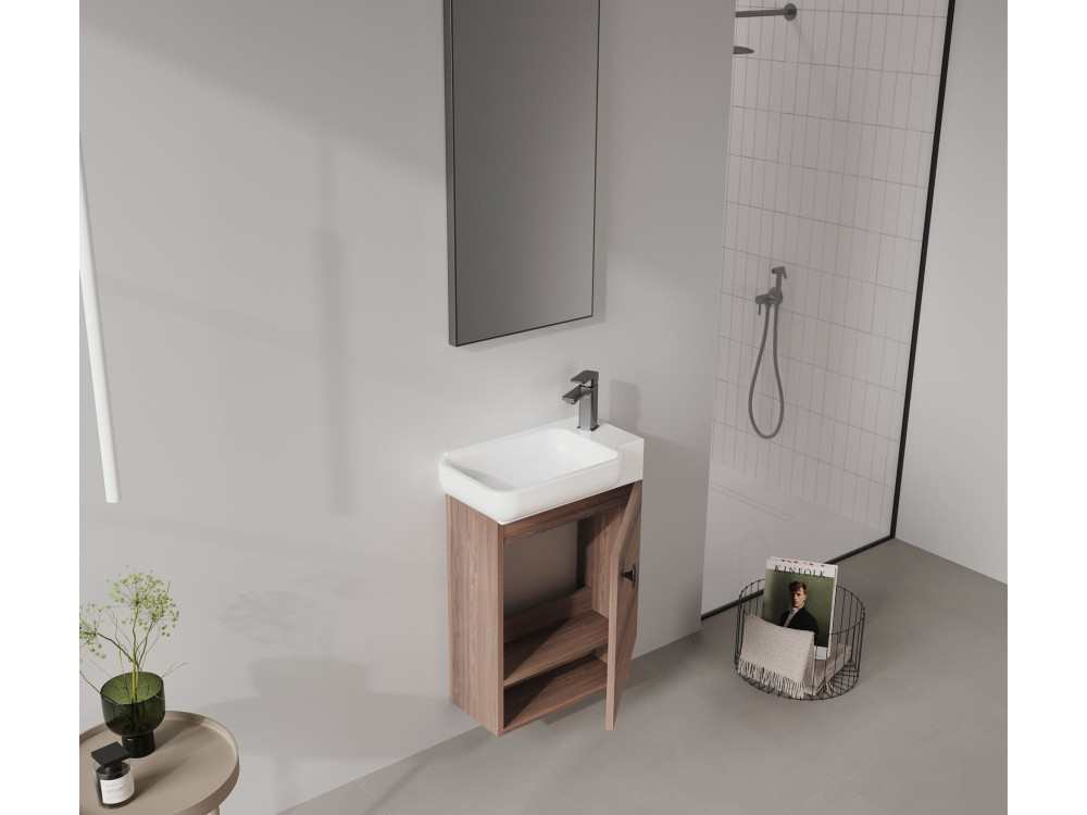 Specchio decorativo in legno "Begonya 45" - cm - Cromo