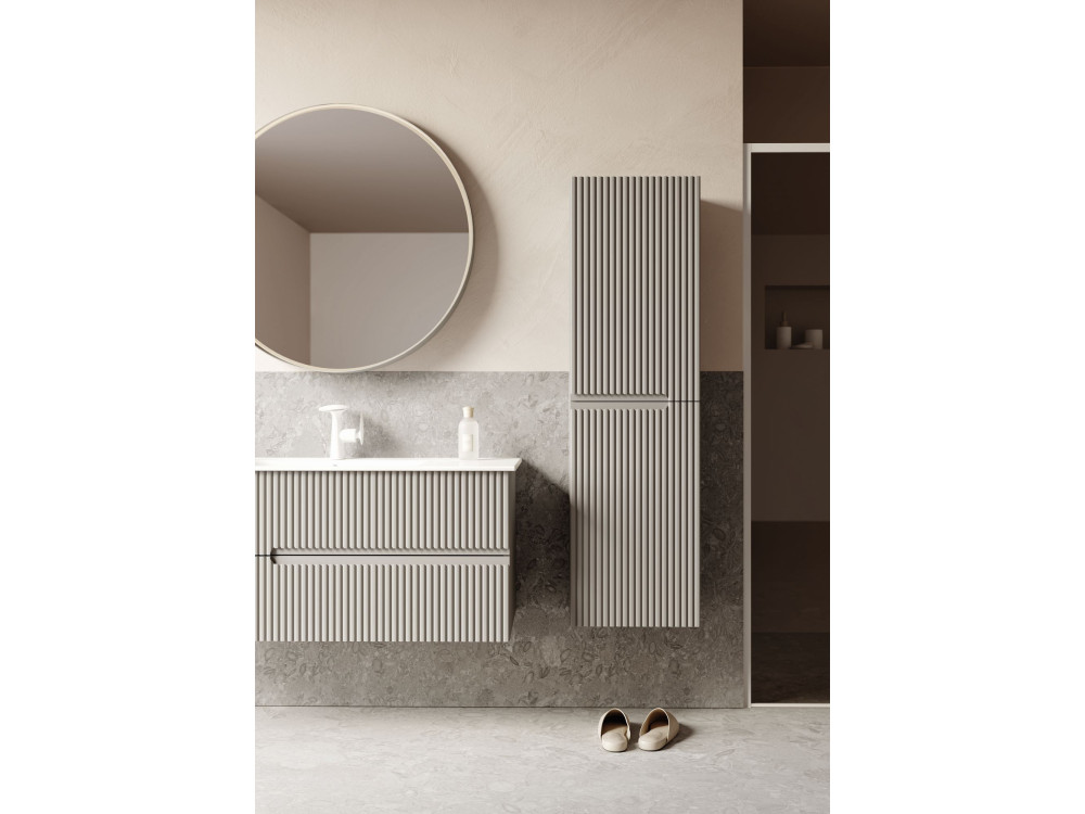 Mobile lavabo "Moonlight 120" - 121 x 51 x 51 cm - Matte Mink