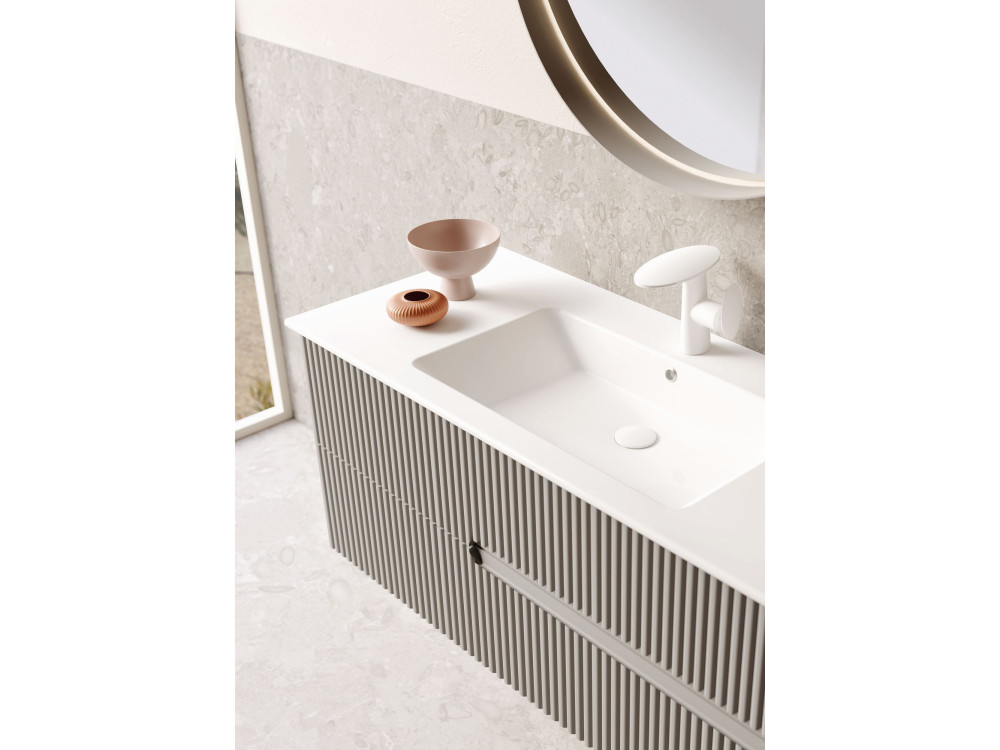 Mobile lavabo "Moonlight 120" - 121 x 51 x 51 cm - Matte Mink