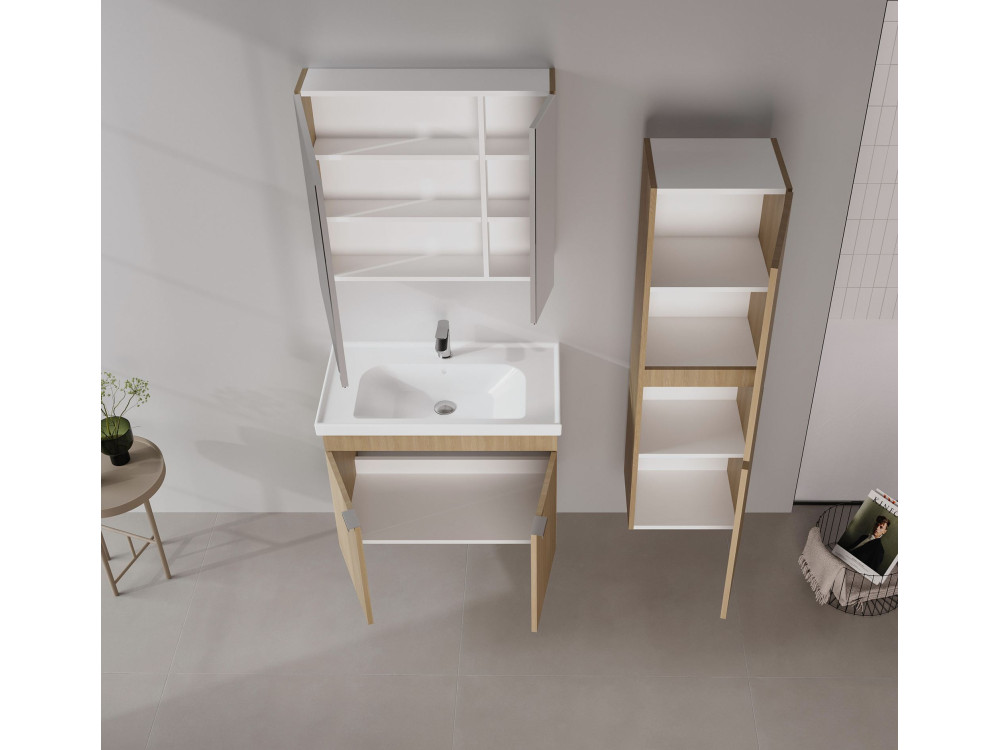 Mobile lavabo "Desna 80" - 80 x 45 x 58 cm - Rovere Sonomo